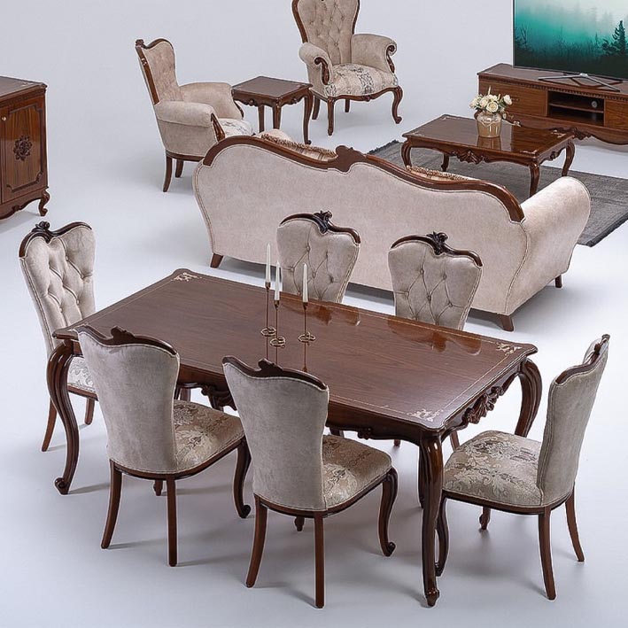 میز غذاخوری 8 نفره فلور(شرکت هرواک)