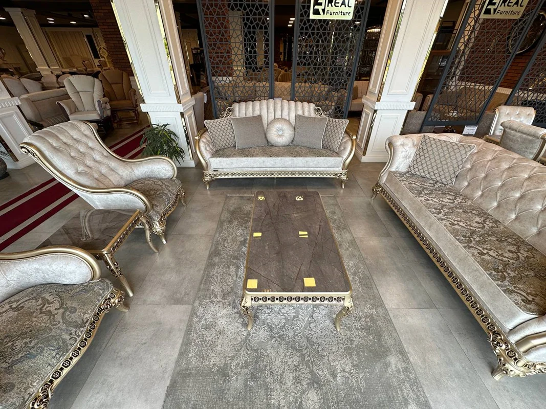 مبل کلاسیک 8 نفره آدونیس ( شرکت رئال ) - دالاس کرم