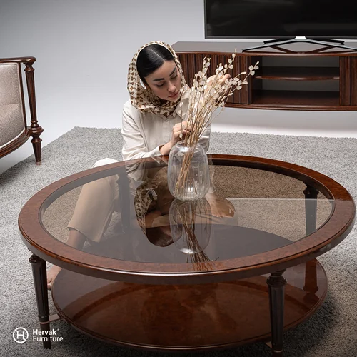 جلو مبل گلاریس(شرکت هرواک)-گردویی براق