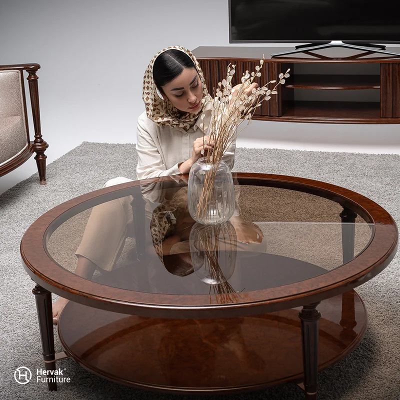 جلو مبل گلاریس(شرکت هرواک)-گردویی براق