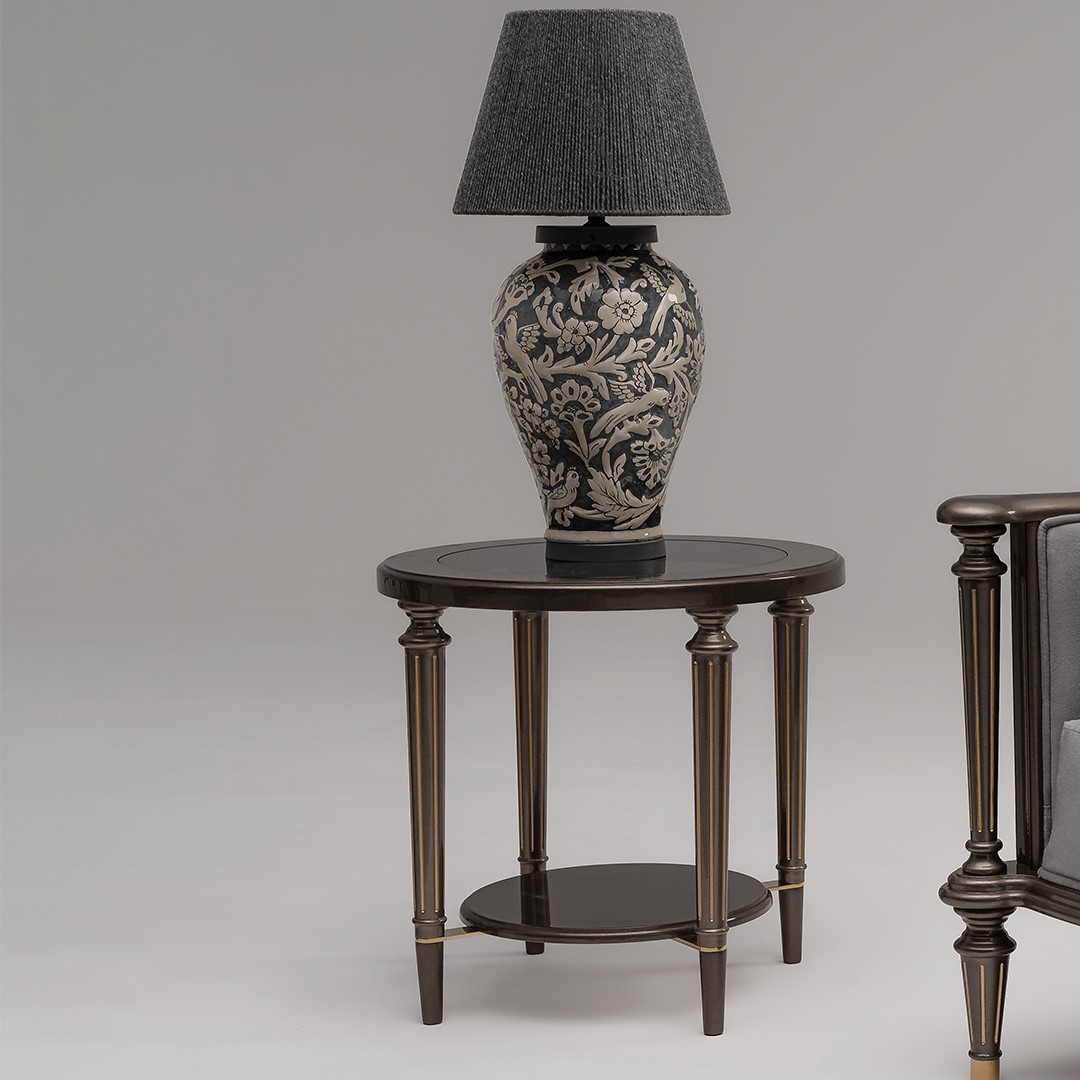 میز عسلی تک گلاریس(شرکت هرواک)-سربی براق