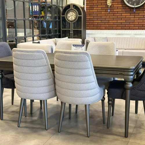 میز غذاخوری 6 نفره ویولت(شرکت رئال)-نوک مدادی