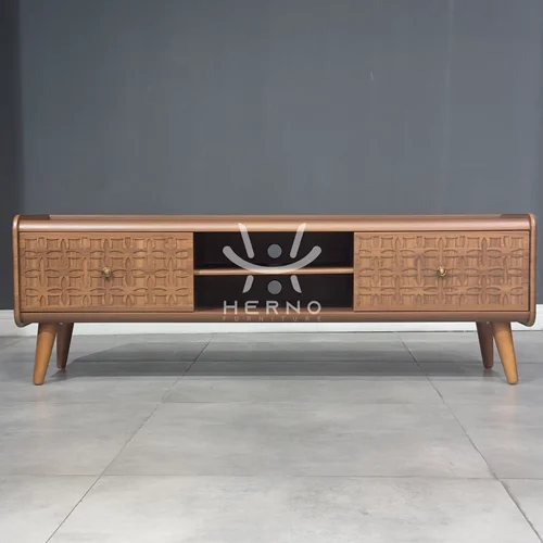 میز تلویزیون روژان(شرکت رئال)-وکیوم گردویی