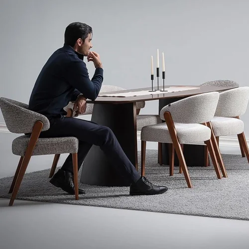 میز غذاخوری پینار( شرکت هرواک )-دودی