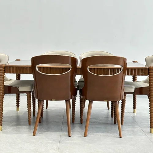 میز غذاخوری 6 نفره پالرمو(شرکت رئال)-گردویی