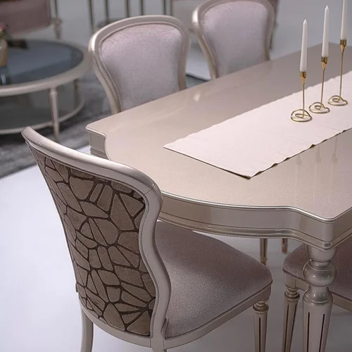 میز غذاخوری گلاریس( شرکت هرواک )-بژنقره ای